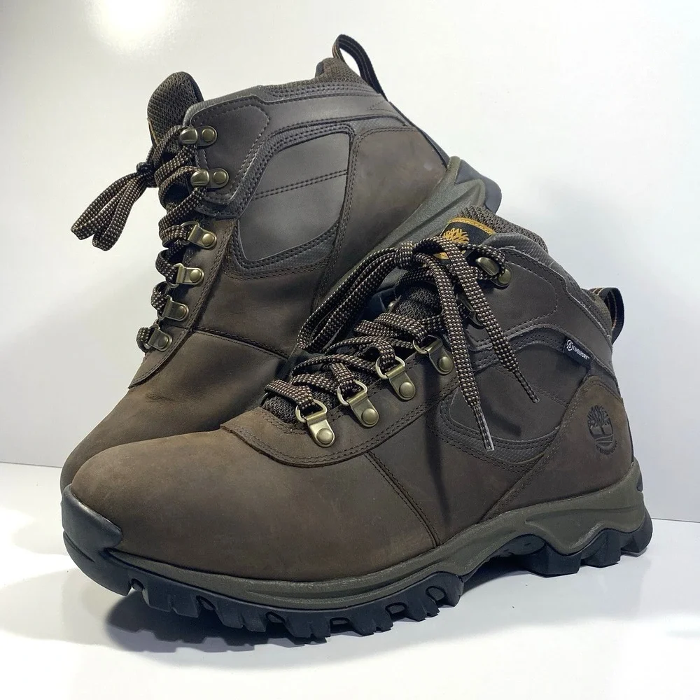 Timberland Mens Size 10 Mt. Maddsen Mid Waterproof Hiking Boots Brown